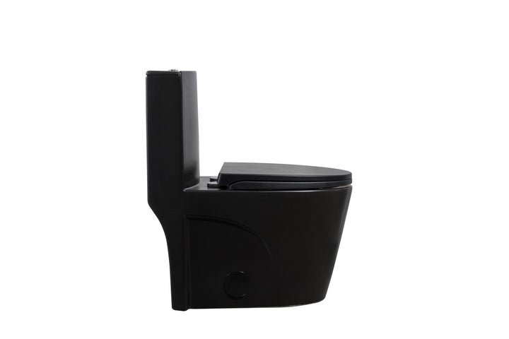 Ariston  1.1/1.6 Dual Flush One Piece Elongated Toilet - Seat Included in Matte Black