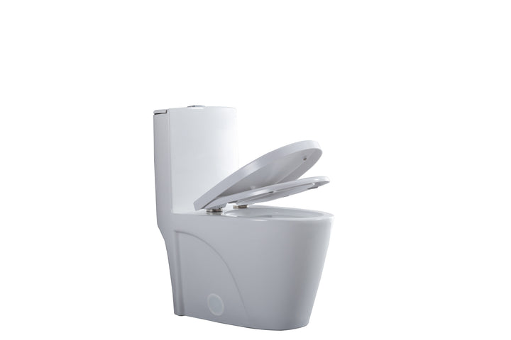 Ariston 1.1/1.6 Dual Flush One Piece Elongated Toilet - Seat Included in Matte White