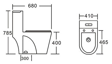 Ariston  1.1/1.6 Dual Flush One Piece Elongated Toilet - Seat Included in Matte Black