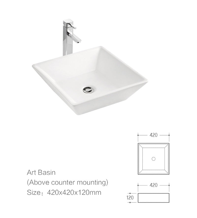 Aurora Square Ceramic Vessel Sink