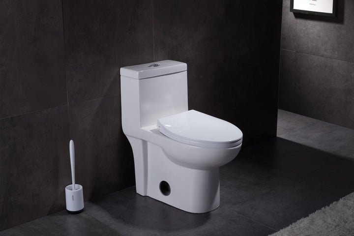 Harmony 1.1/1.6 Dual Flush ADA One Piece Elongated Toilet WaterSense with Push Button Flush - Seat Included