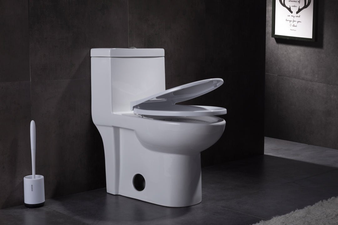 Harmony 1.1/1.6 Dual Flush ADA One Piece Elongated Toilet WaterSense with Push Button Flush - Seat Included