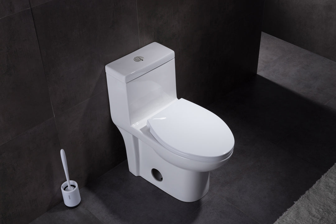 Harmony 1.1/1.6 Dual Flush ADA One Piece Elongated Toilet WaterSense with Push Button Flush - Seat Included