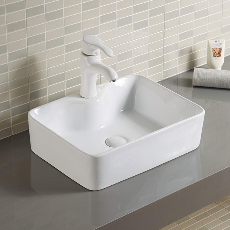 Holden Rounded Rectangular Ceramic Vessel Sink