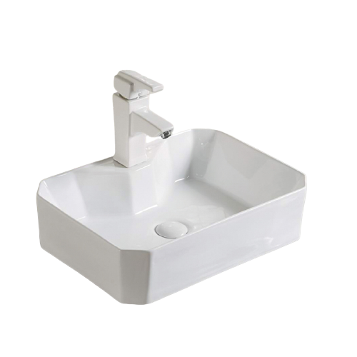 Vista Rounded Rectangular Ceramic Vessel Sink