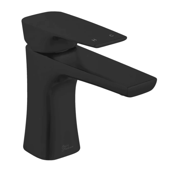 Villa Single Hole, Single-Handle, Bathroom Faucet in Black