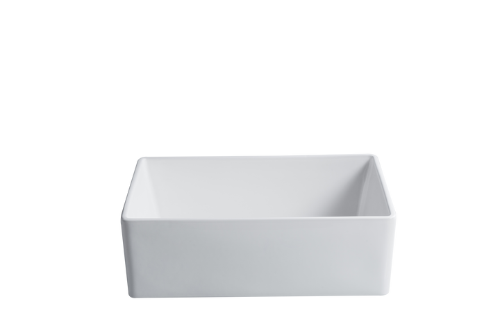 Terrano 30 Ceramic Farmhouse Bathroom Sink Undermount Deep Small Apron